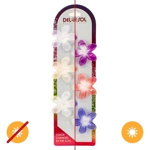 color-changing plumeria hair clips